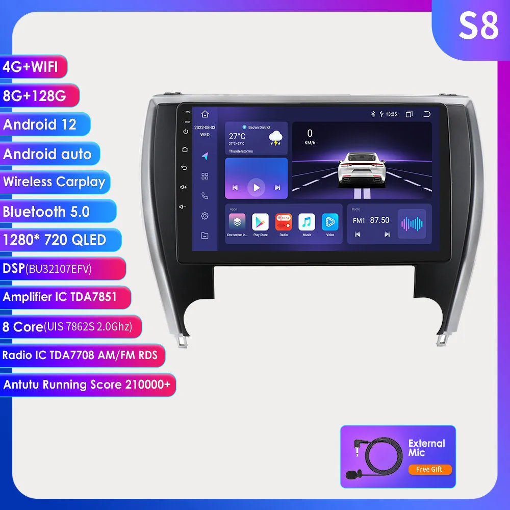 10-inch car navigation system for Toyota Camry 2015 dashboard installation