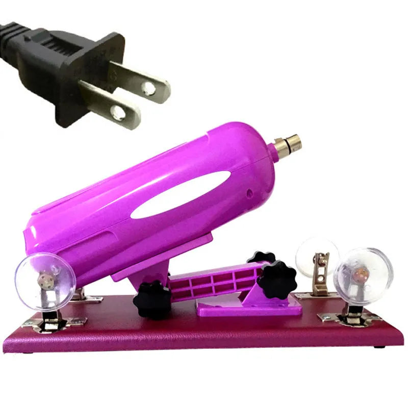 Bobb women's automatic telescopic thrusting sex toy in purple, black, or pink
