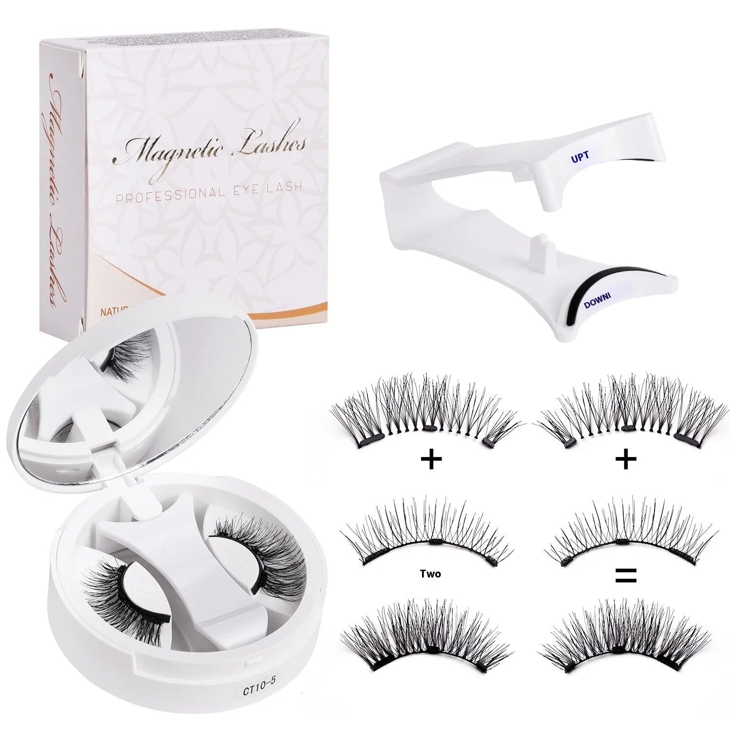 Portable chemical fibre false eyelash storage box with integrated soap holder compartments