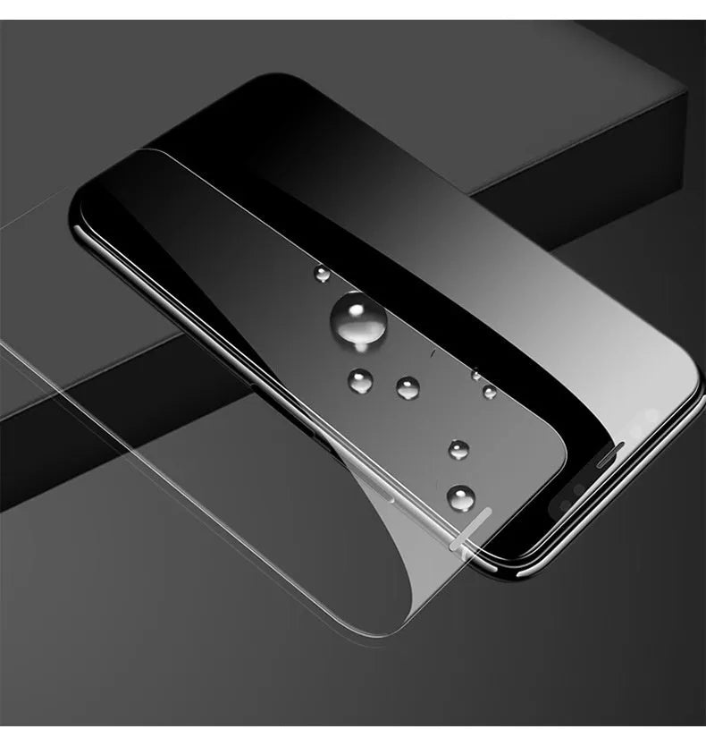 HD tempered glass screen protector for Samsung mobile phone on a table