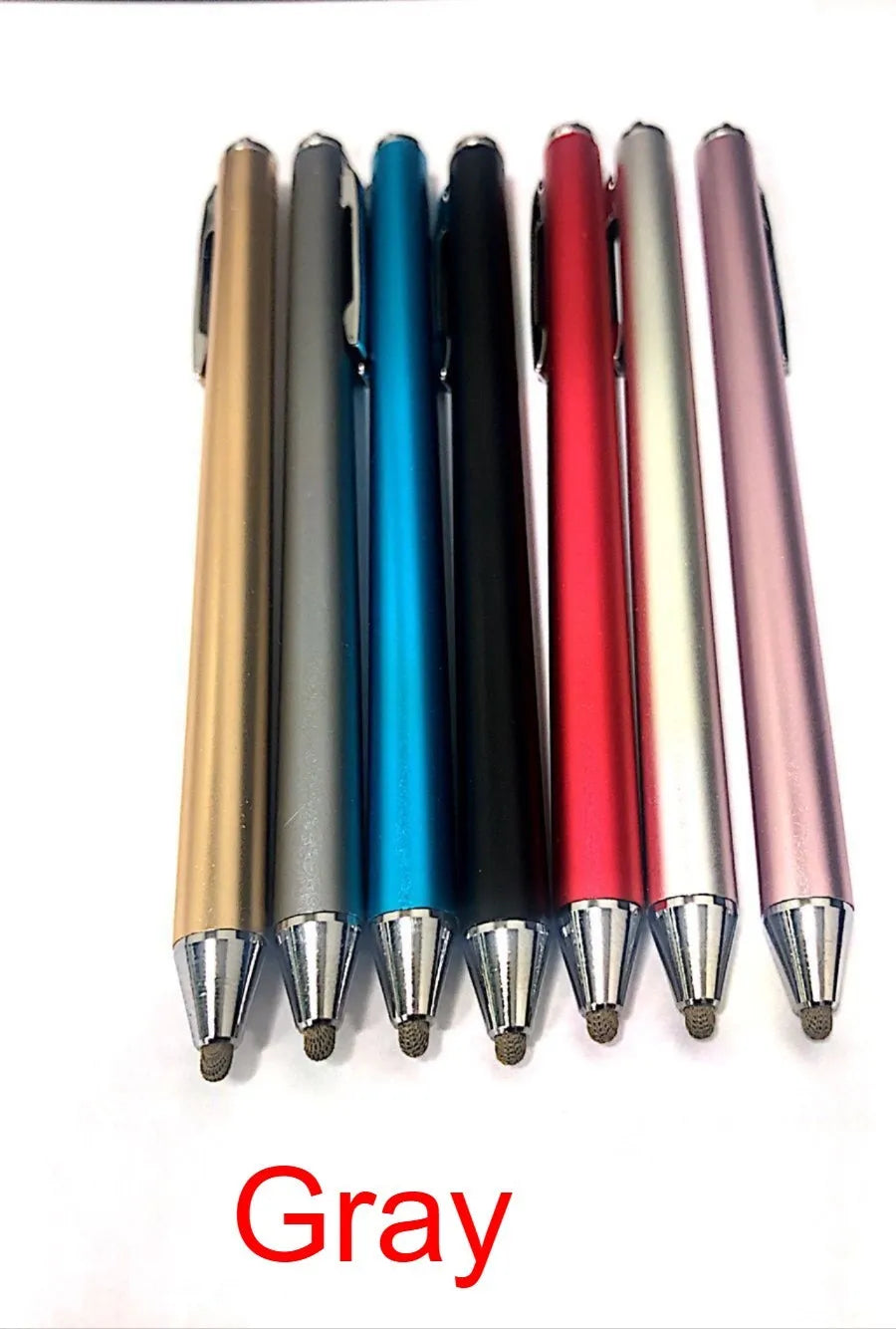 Metal capacitive stylus with fine 1.5mm tip for tablets and phones in seven colour options