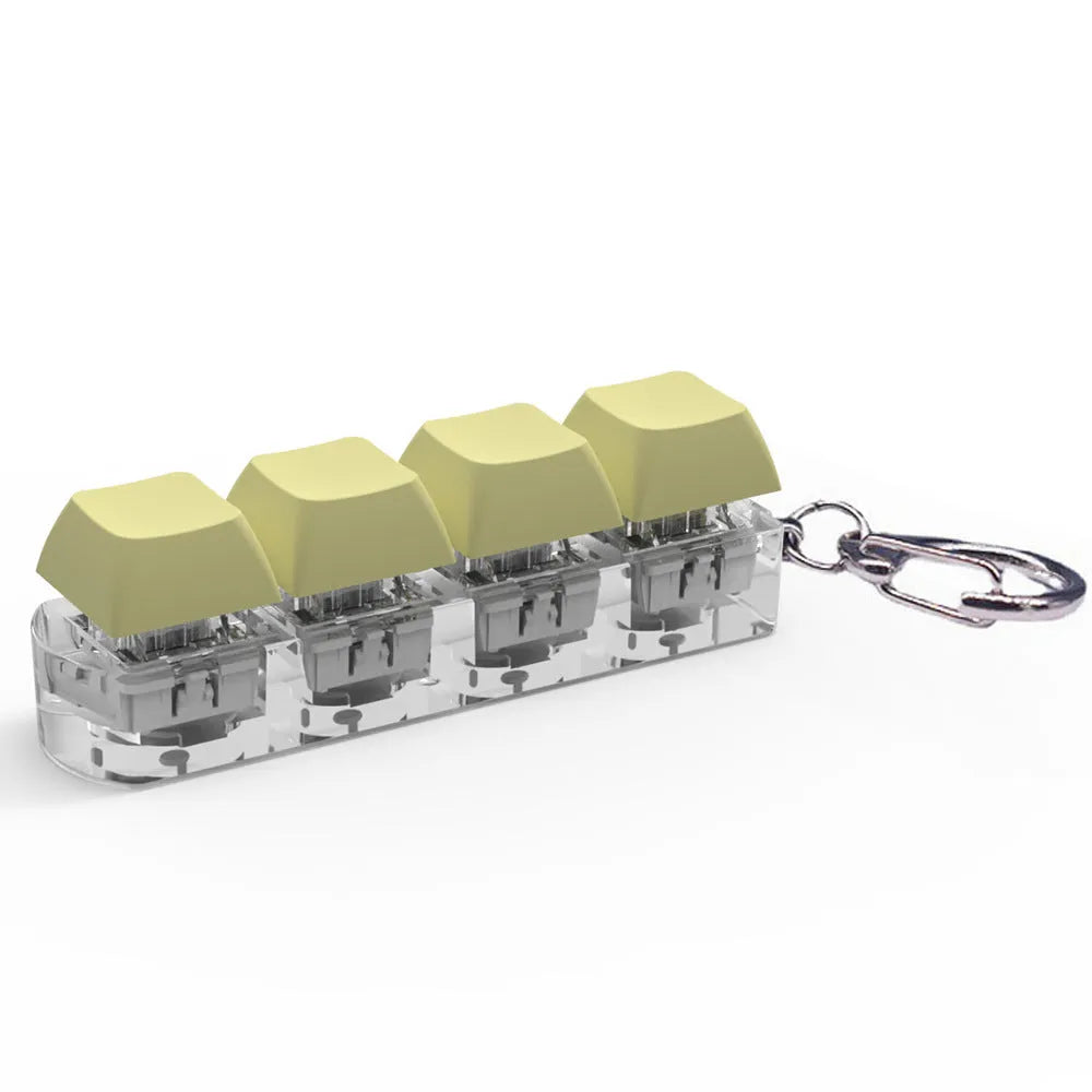 Four-key mechanical keyboard switch tester with ABS plastic housing showing 22x27x85mm dimensions
