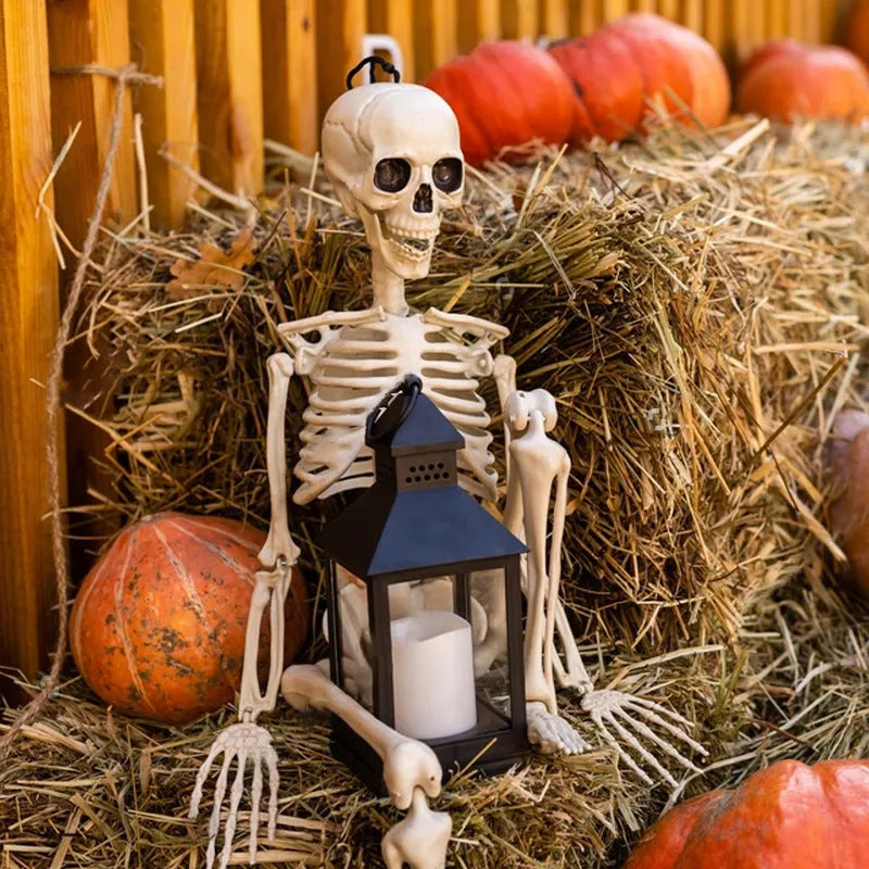 90cm plastic skeleton Halloween decoration with movable joints in new skull man design
