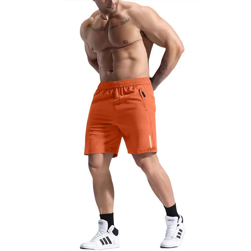 Men's bamboo fibre polyester sports shorts with elastic waist in multiple colour options