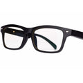 Unisex smart glasses with Bluetooth audio and semi-open ear speakers on a PC+ABS frame.