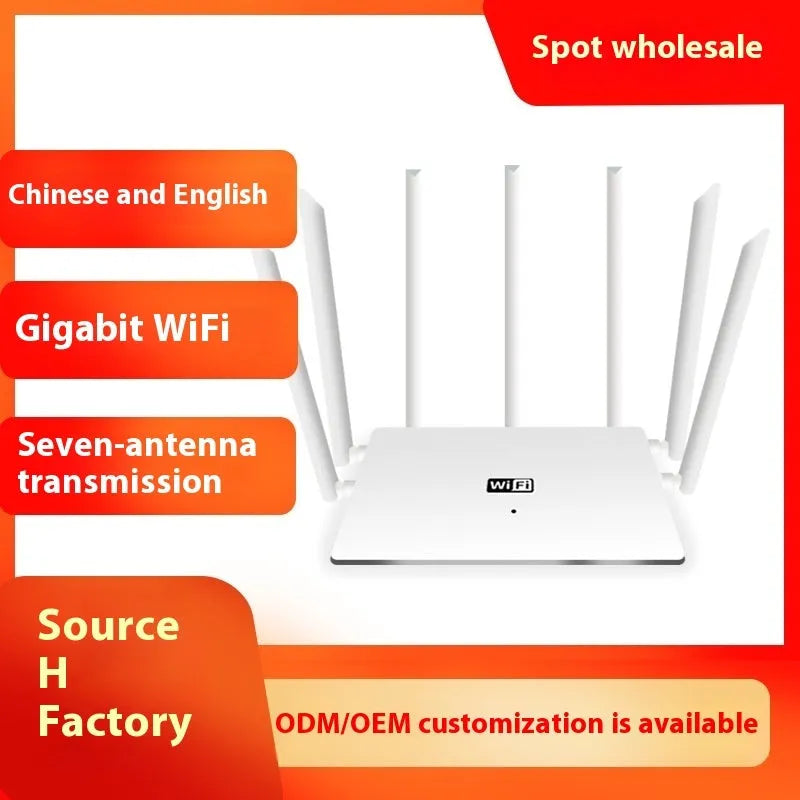 Black or white dual-band gigabit router with multiple antennas providing whole-home WiFi coverage through walls