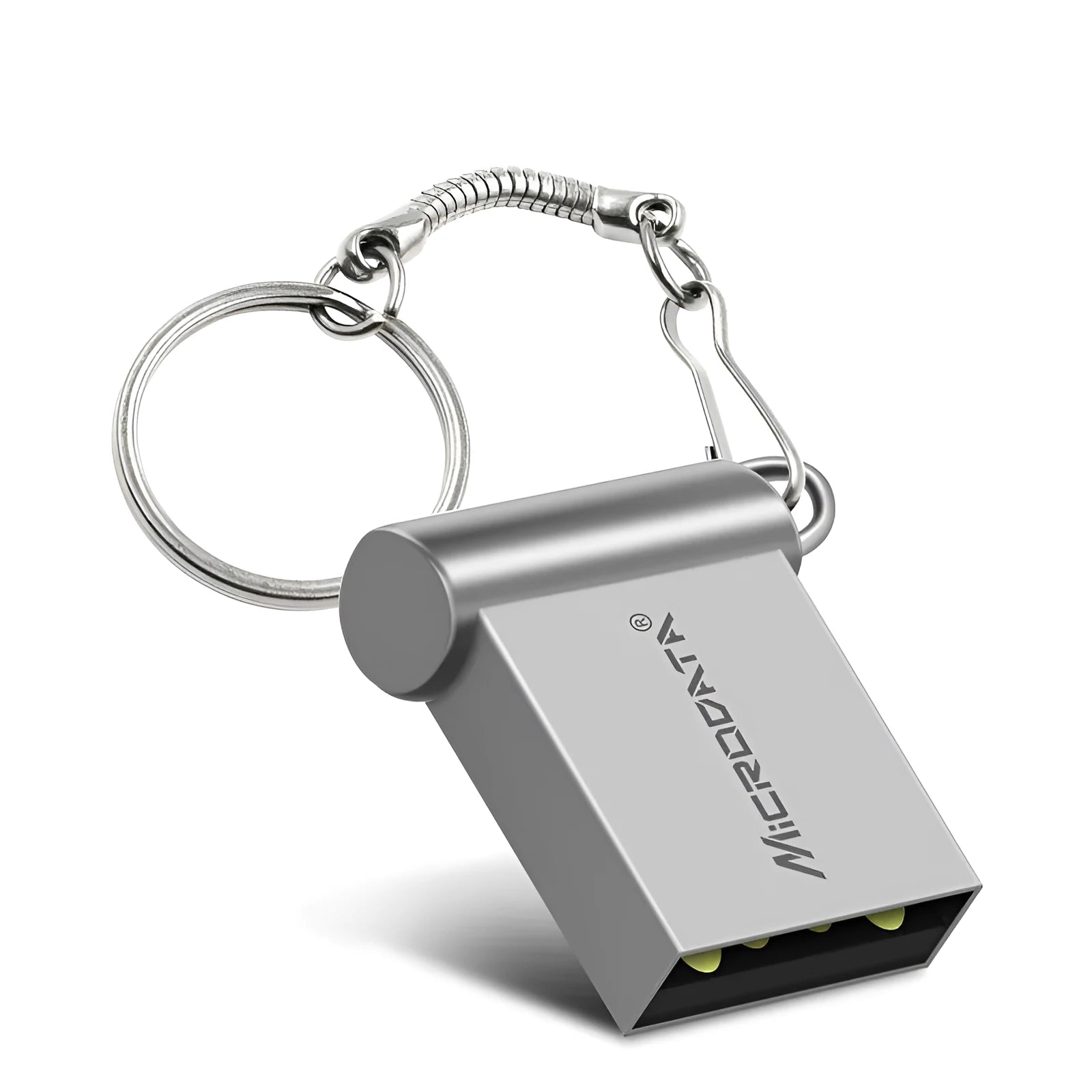 Metal USB flash drive on a chain necklace available in multiple colours and capacities