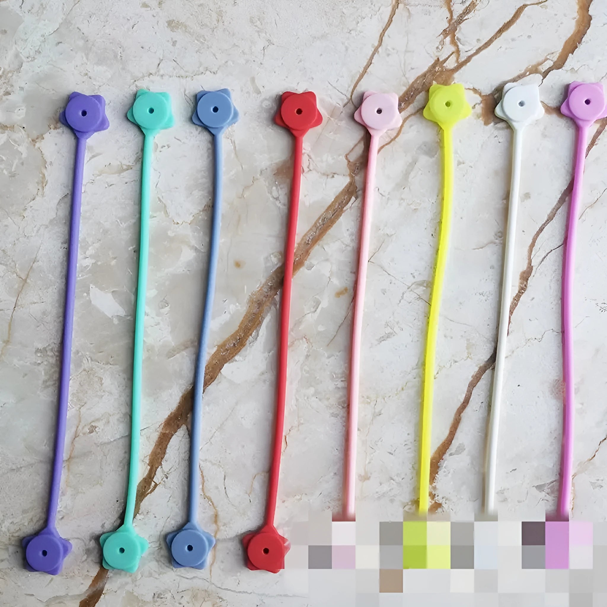 Silicone magnet wire winder organiser for cables in multiple colour options