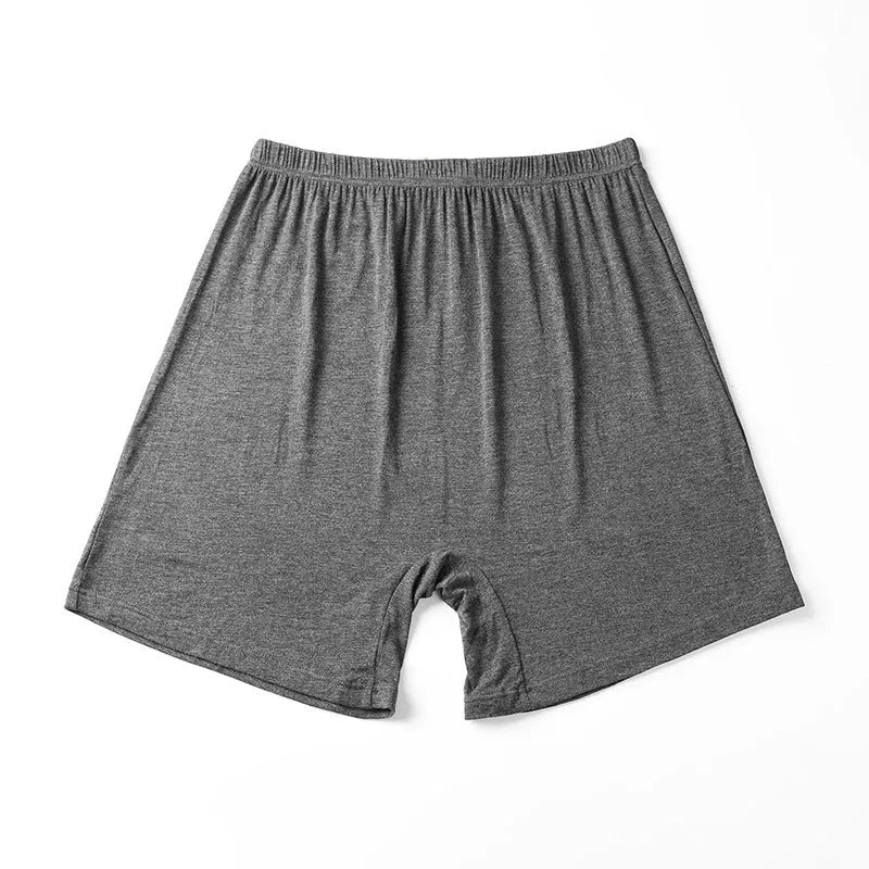 Men's solid colour high-waisted modal boxer shorts on a white background.