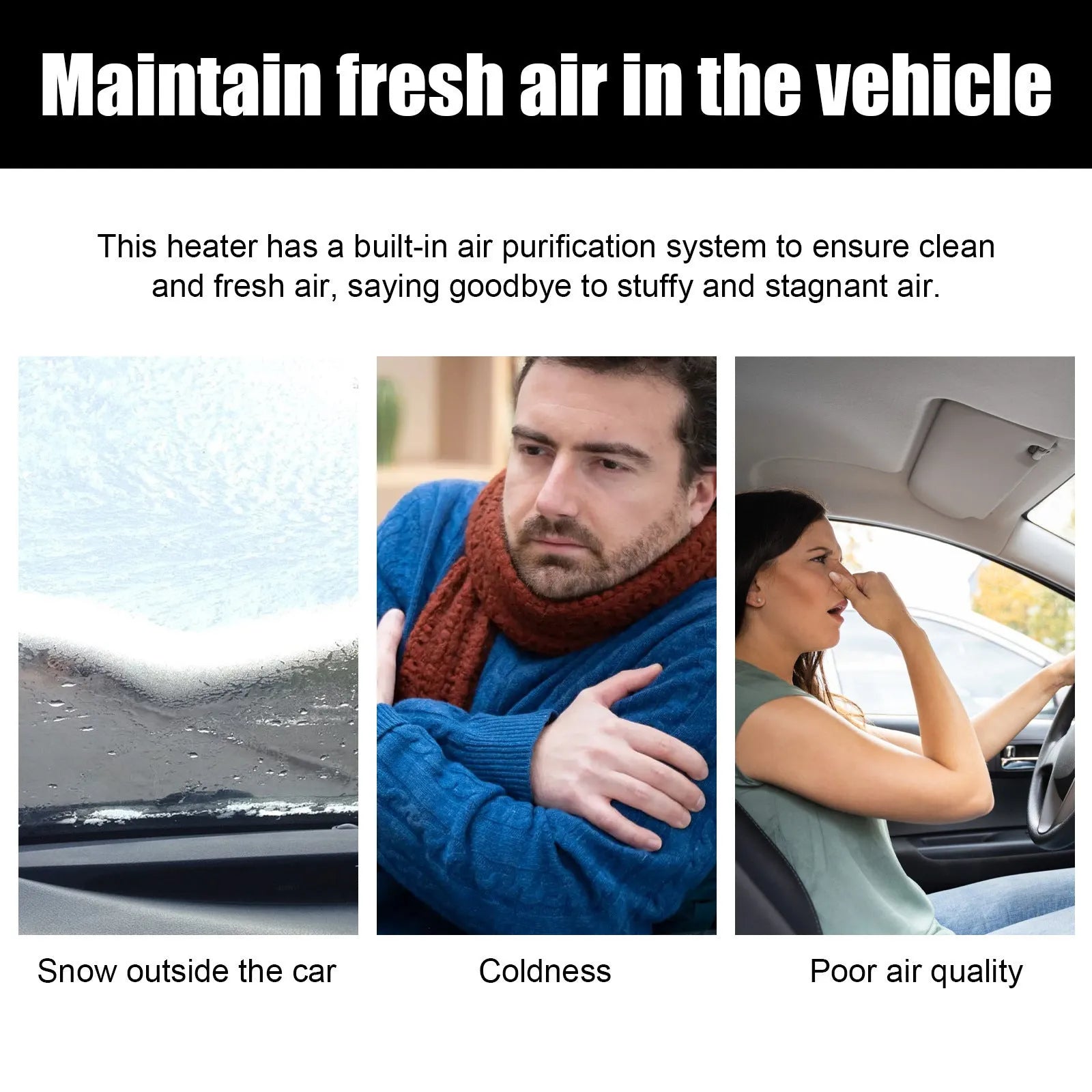 Portable miniature vibration radiator car air freshener heater black red colours