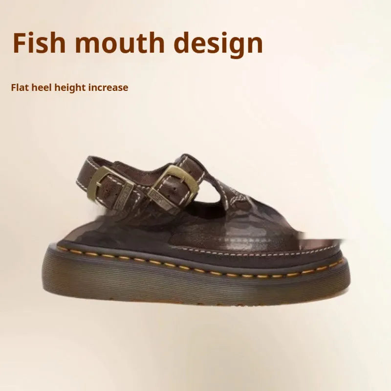 Men's black embroidered beach sandals with flower pattern and flat heel