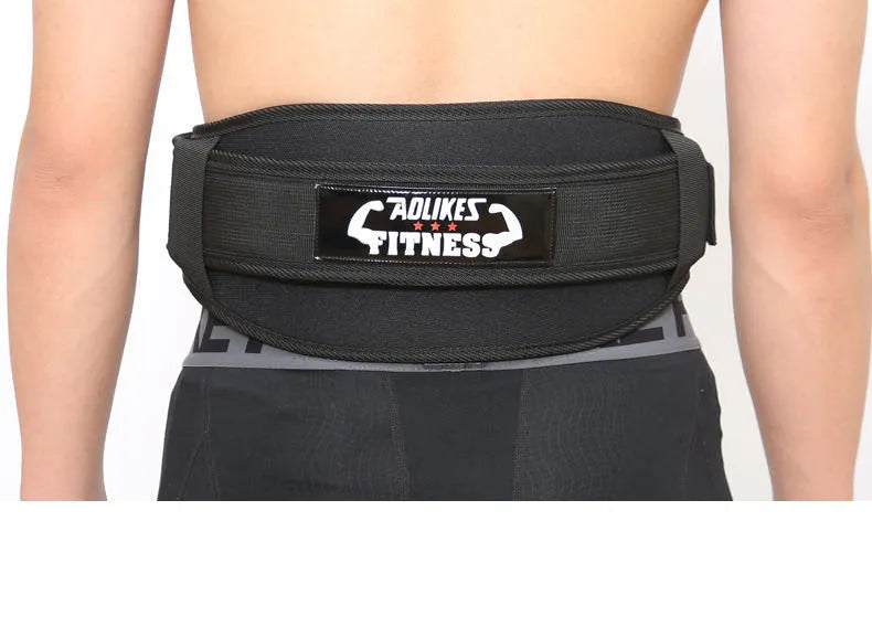 Nylon fitness weightlifting waistband for adults in Black, Red or Yellow colours