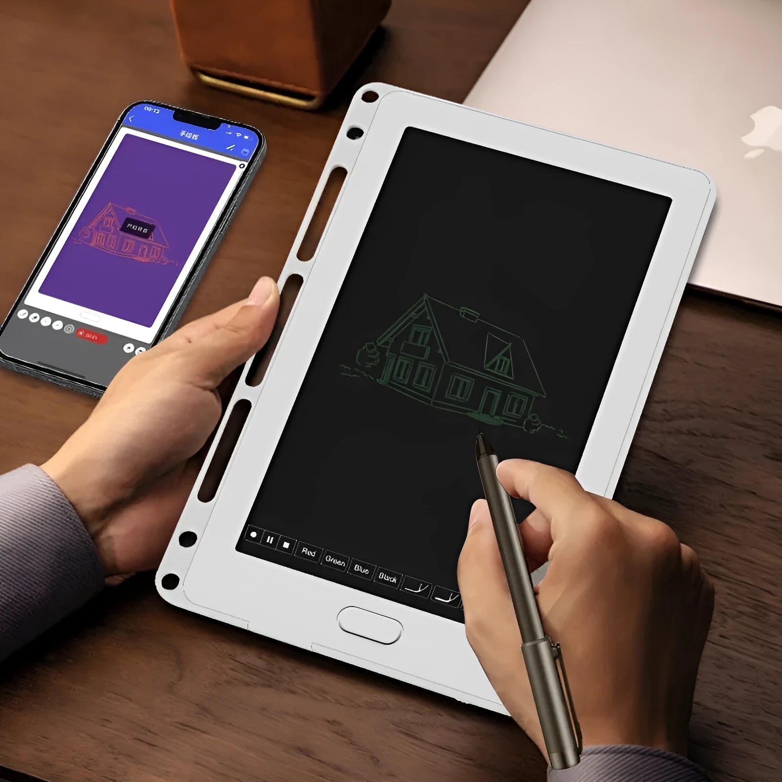 85-inch electronic writing pad with stitching appearance, smart pen and USB charging cable