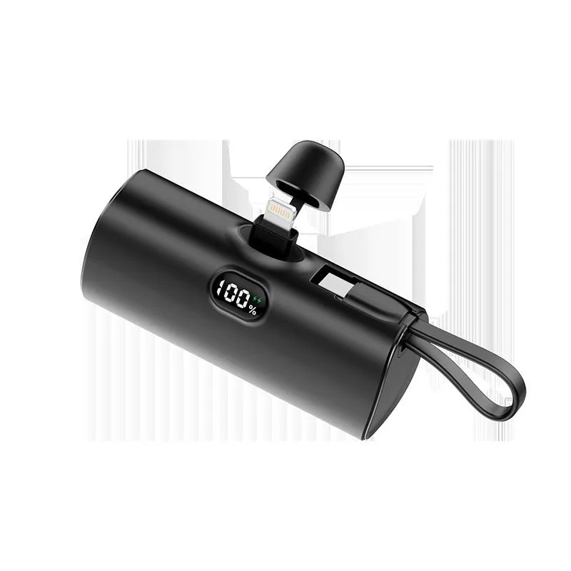 Digital display wireless power bank with built-in plug in five colour options
