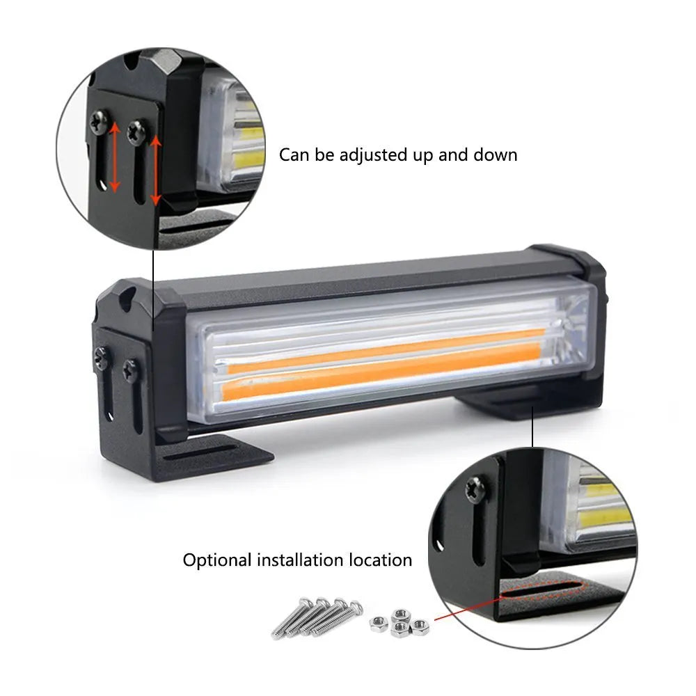 Yellow two-middle-net strobe warning light with aluminium housing, measuring 160mm in diameter.