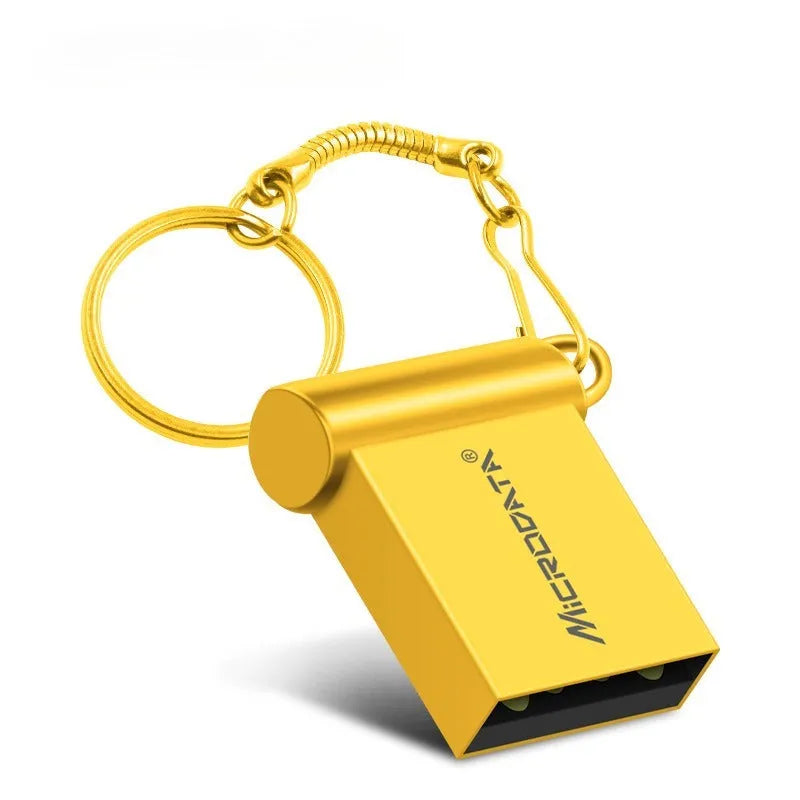 Metal USB flash drive on a chain necklace available in multiple colours and capacities