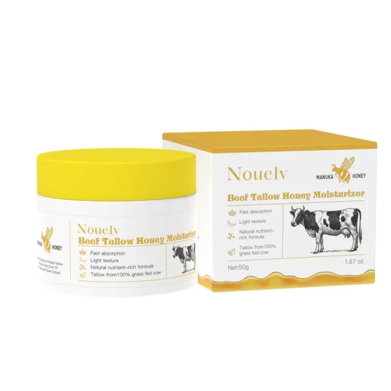 50g container of cow fat honey tallow moisturising cream for dry and combination skin