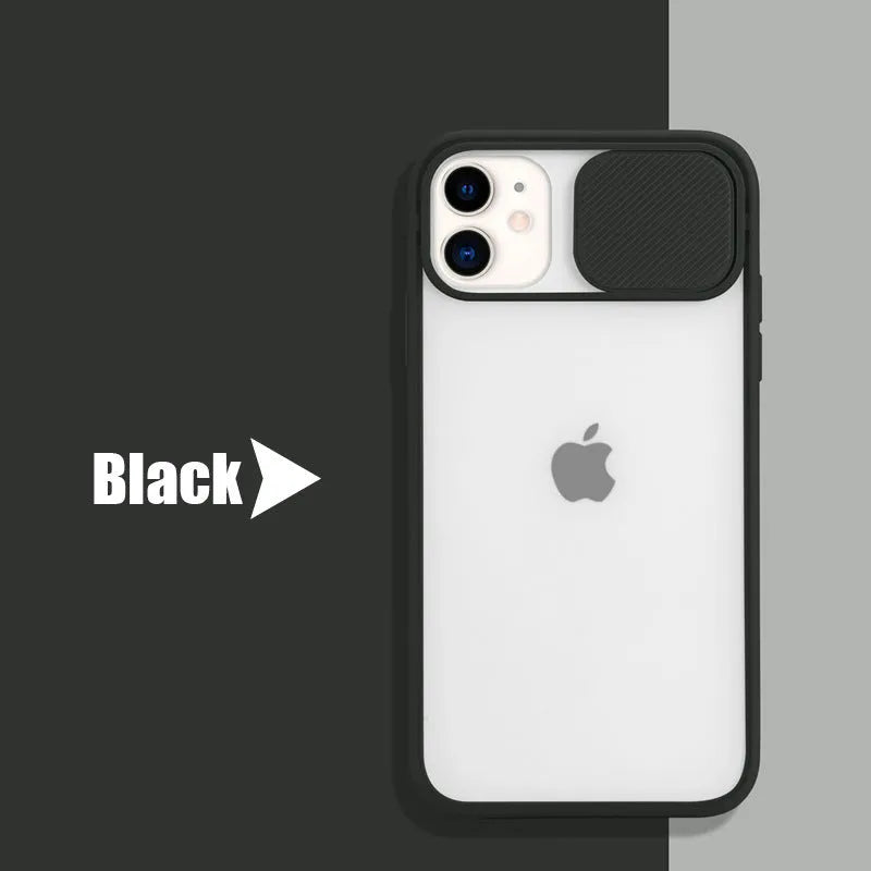 Frosted frame silicone iPhone case in various colours showing compatible models including iPhone 11 Pro and iPhone 12 Mini