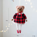 Cartoon-style cloth plush bear doll, available in gentleman bear or princess bear colour options.