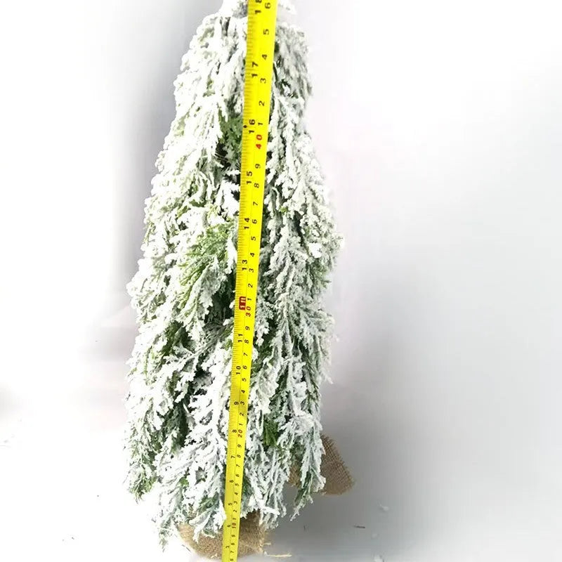 Small 24-inch artificial Christmas tree with lights for desktop decoration
