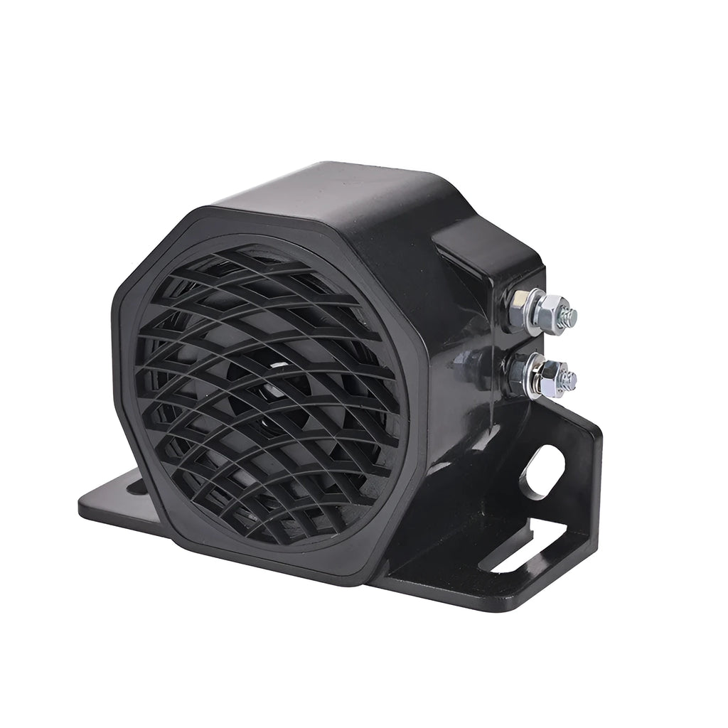 Black GQ-208A reversing horn buzzer for 12-80V vehicle systems with 105dB output
