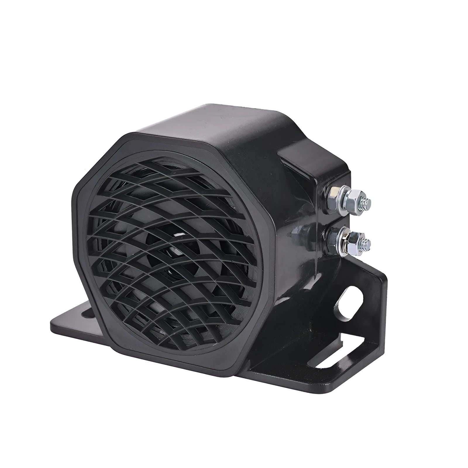 Black GQ-208A reversing horn buzzer for 12-80V vehicle systems with 105dB output