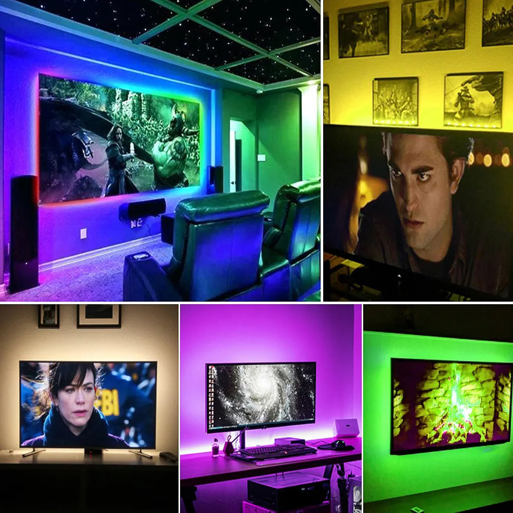 Flexible LED strip lights with 30 LEDs per metre for TV and computer background illumination