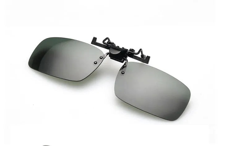 Clip-on night vision sunglasses for drivers with PC lenses in multiple colour options