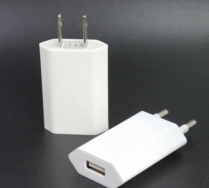 USB travel charger and cable compatible with iPhone 5 5S 6 6S X iPad models