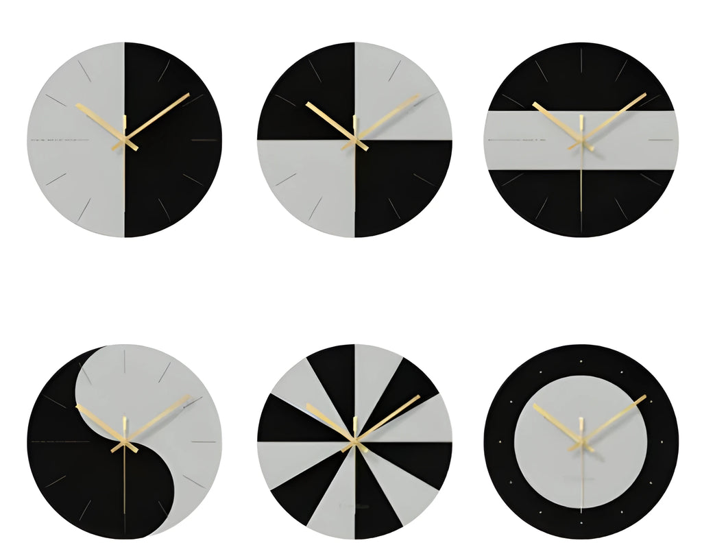 Transparent tempered glass wall clock with minimalist markings, 29.5cm diameter