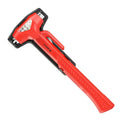 Window breaker safety hammer with ABS body and high carbon steel tip in red colour