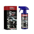 Car polishing spray in 10.7 by 7 cm box with five-ingredient formulation