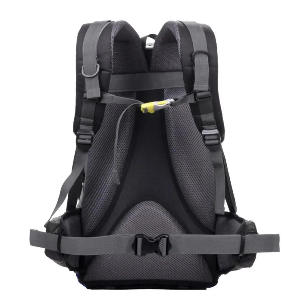 Green polyester outdoor leisure backpack with adjustable straps and main compartment