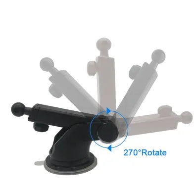 Universal telescopic car phone bracket with adjustable long rod for dashboard mounting