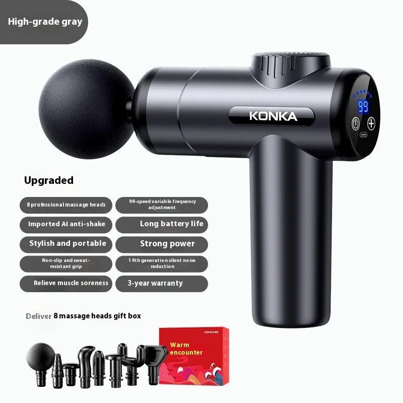 Konka V19 professional electric mini massage gun with multiple massage head attachments