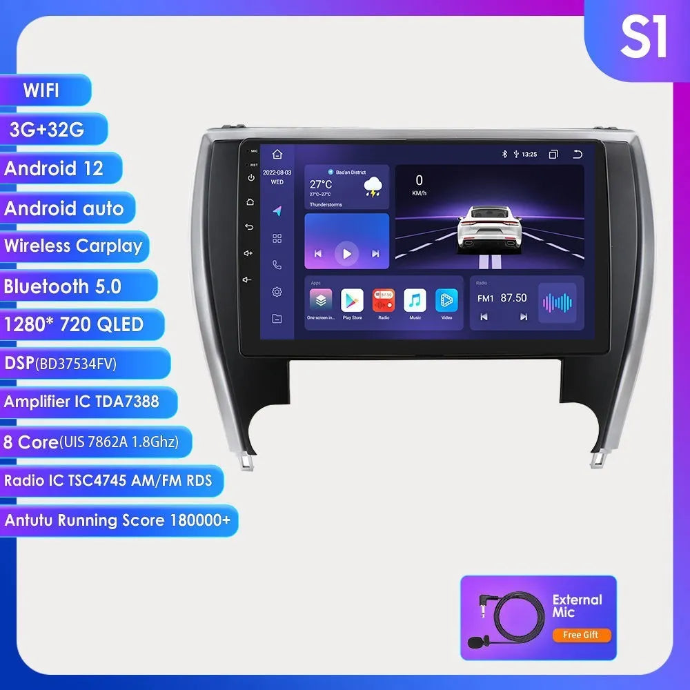 10-inch car navigation system for Toyota Camry 2015 dashboard installation