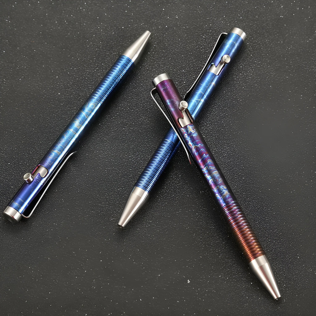 Titanium alloy magic colour gun bolt handle ball pen with phantom finish