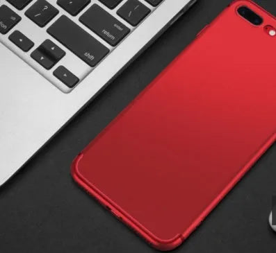Soft TPU silicone phone case for Apple iPhone in black, blue, red, and white colours