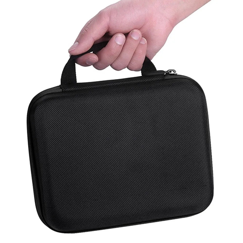 Red EVA essential oil storage bag with 30 compartments for 15ml bottles, shown with zipper closed