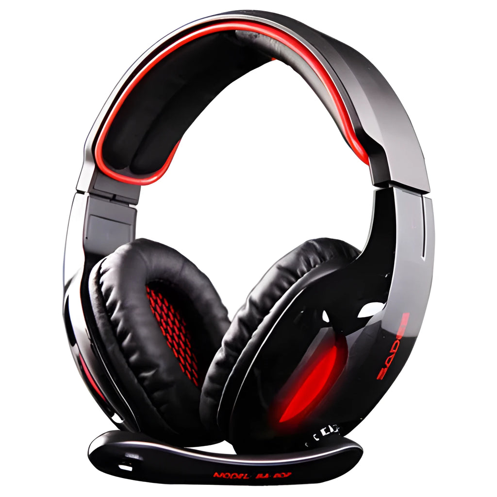 Black SADES SA902 wired USB gaming headset for PC with over-ear cups and microphone.