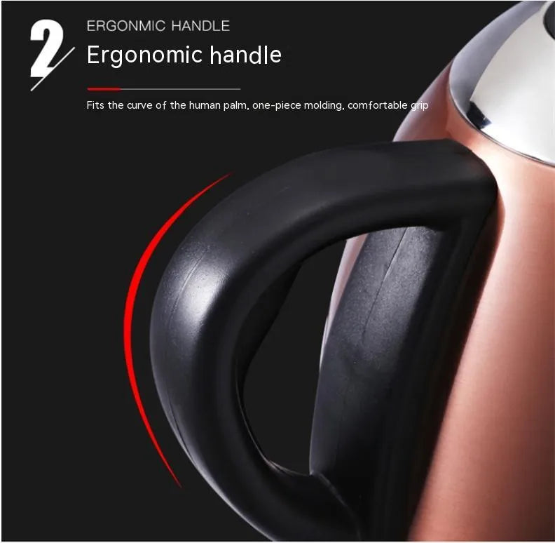 Gold stainless steel automatic electric kettle with touch control panel