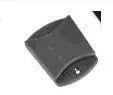 Silver aluminium alloy tablet stand with white mount and adjustable clip on a desktop