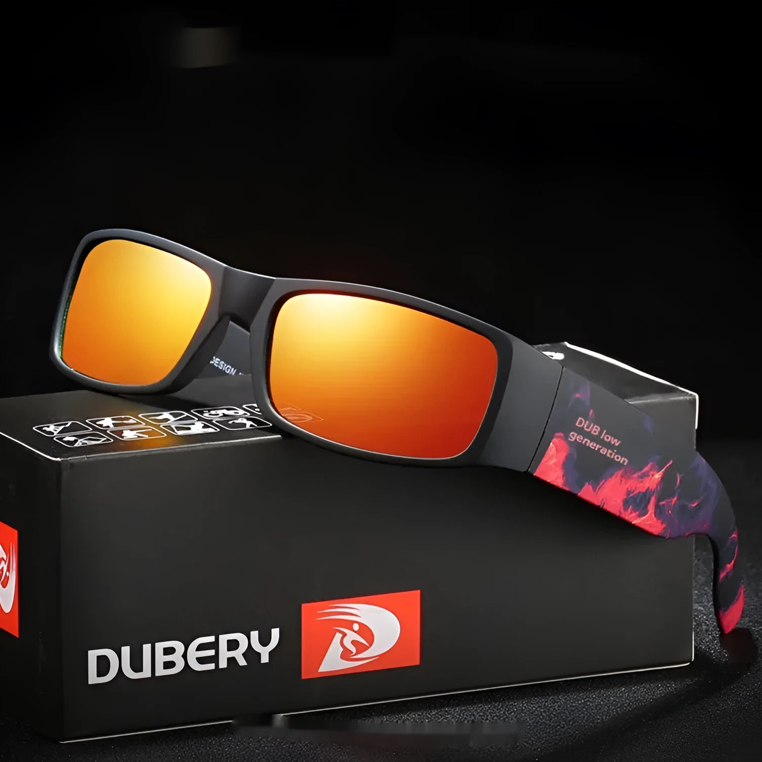 Gothic style European and American sports cycling sunglasses with PC lens and plastic frame