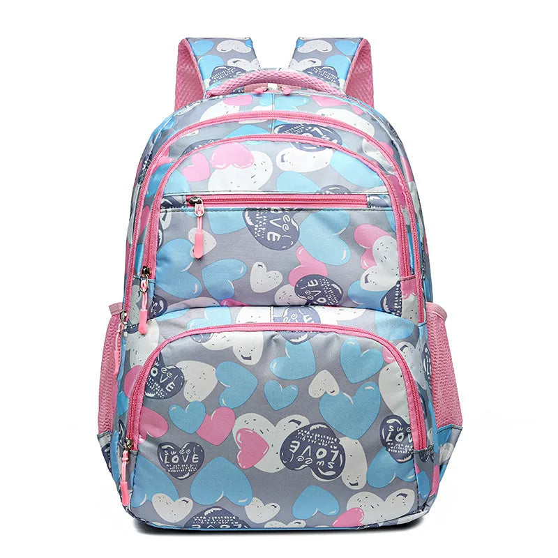 Student backpack with air pillow belt system in blue colour with large capacity design