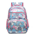 Student backpack with air pillow belt system in blue colour with large capacity design