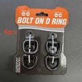 Black carbon steel floor hook with galvanised pull ring for truck cargo organisation