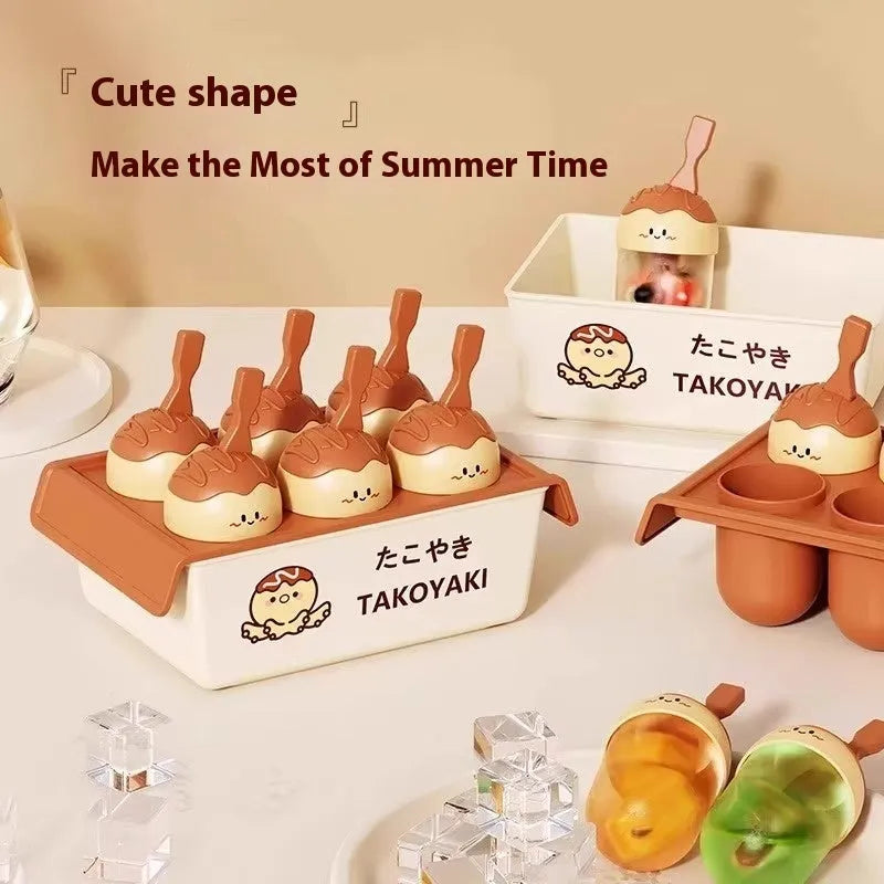 Octopus balls ice cream mould plastic Japanese takoyaki style frozen dessert maker