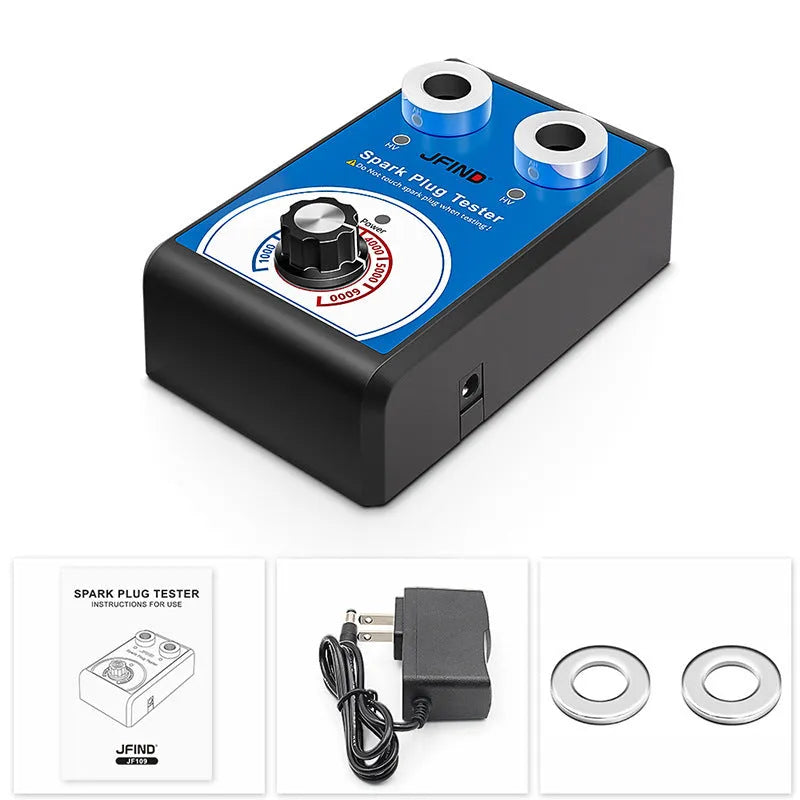 Car fault detector for spark plug testing in American and European standard formats