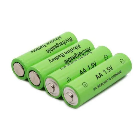 Green coloured 3000mAh rechargeable alkaline AA battery