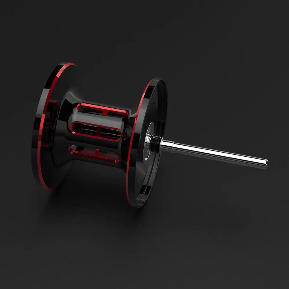 Drip wheel fishing reel showing rocking wheel line mechanism with left and right hand configuration options